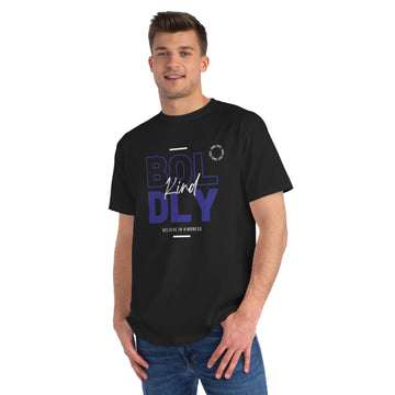 Boldly Kind Purple Organic Unisex Classic Black T-Shirt