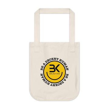 Be A Decent Human Organic Canvas Tote Bag