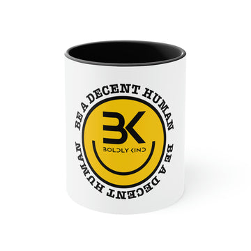 Be A Decent Human Accent Coffee Mug, 11oz