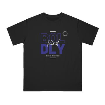 Boldly Kind Purple Organic Unisex Classic Black T-Shirt